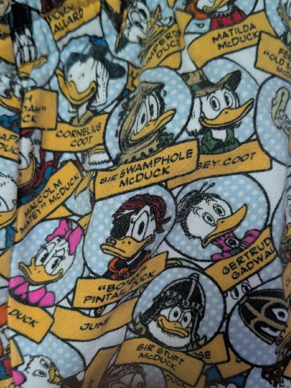 Disney White Jogger Pants with Yellow Character Print